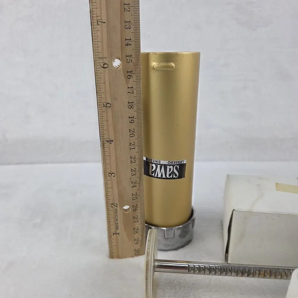 SAWA 2000 Cookie Press Deluxe Sweden Metal Original Box 29 Pieces Complete Vtg